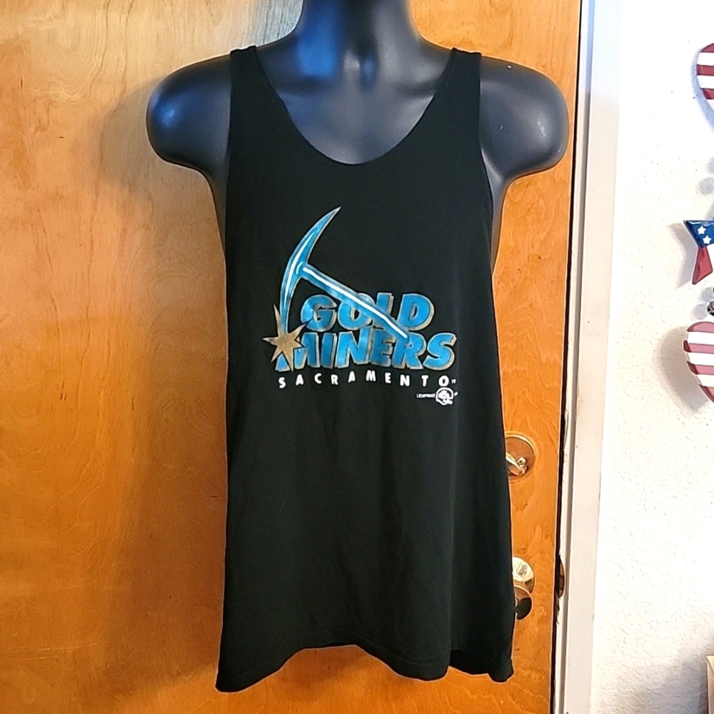 Vintage Canadian Football League Sacramento Gold‎ Miners Tank Top sz Large